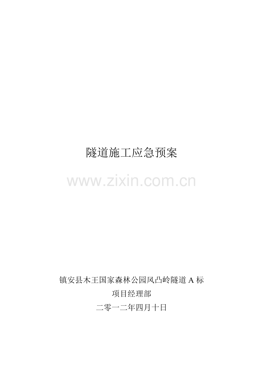 隧道施工应急预案.doc_第1页