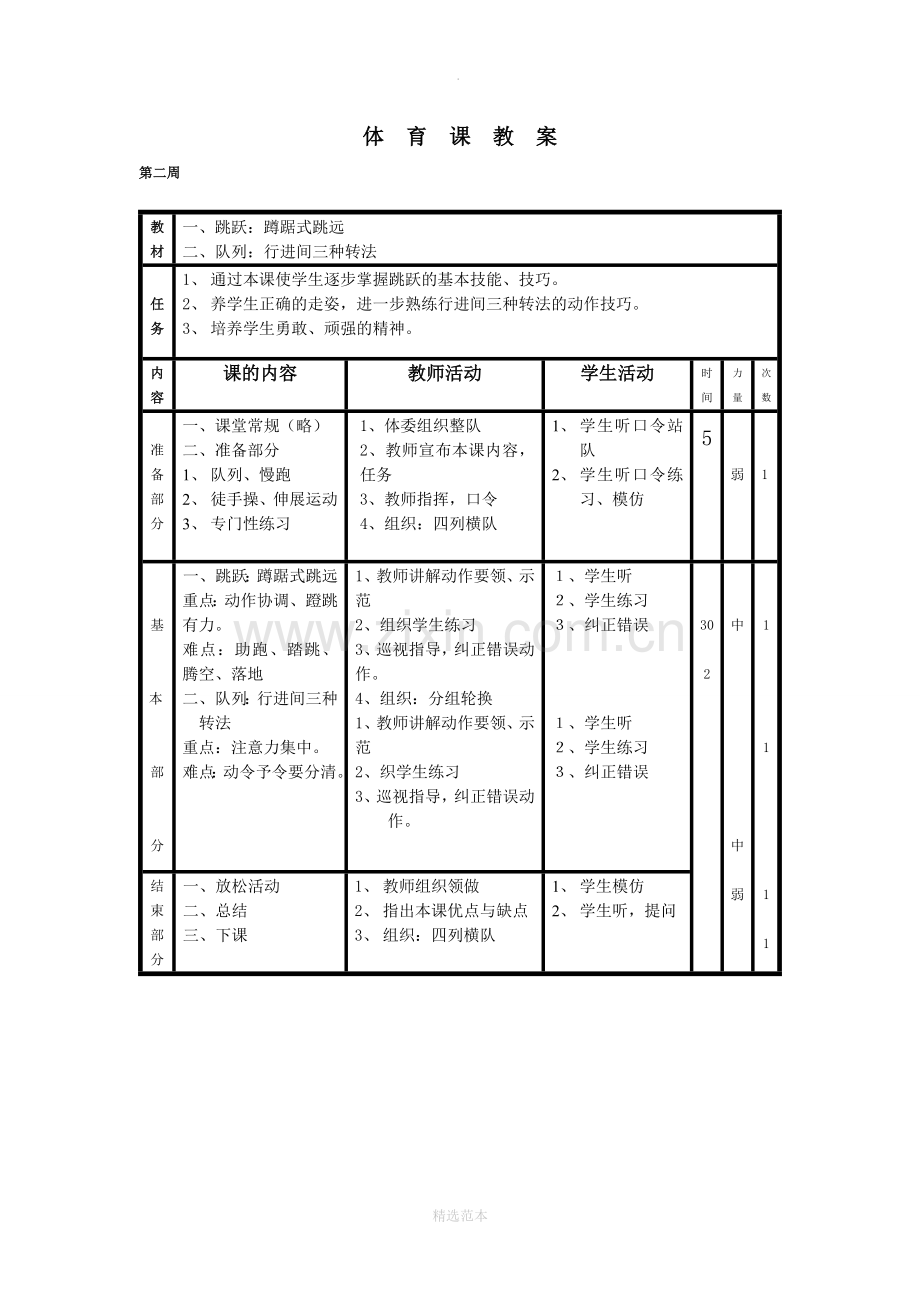 小学六年级上册体育教案.doc_第2页