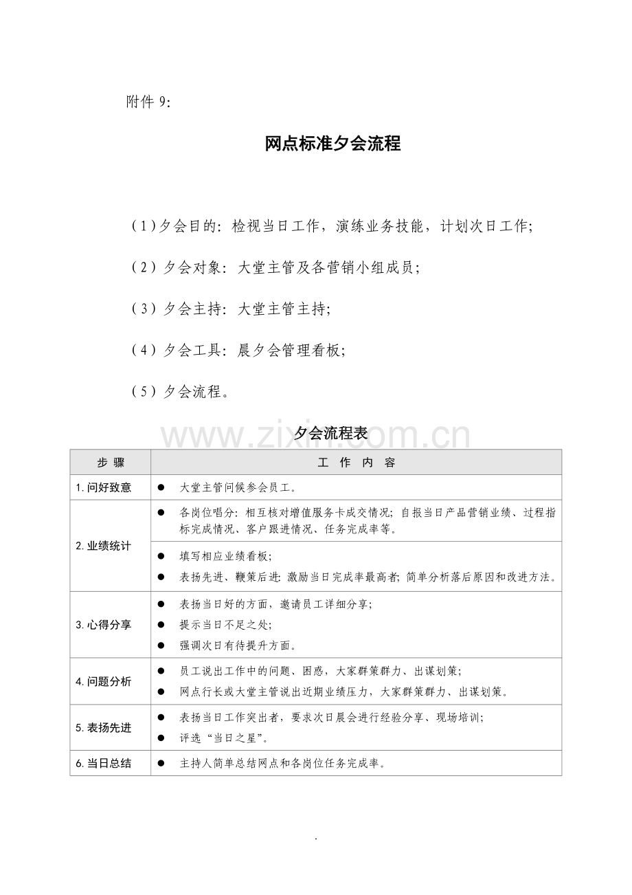 网点标准夕会流程.doc_第1页