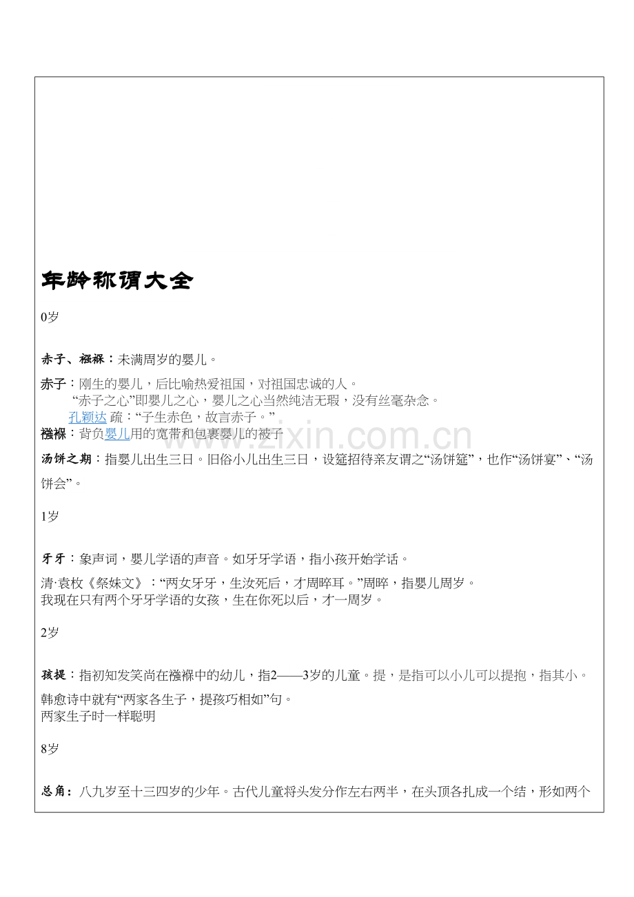 古代年龄称谓大全.doc_第1页