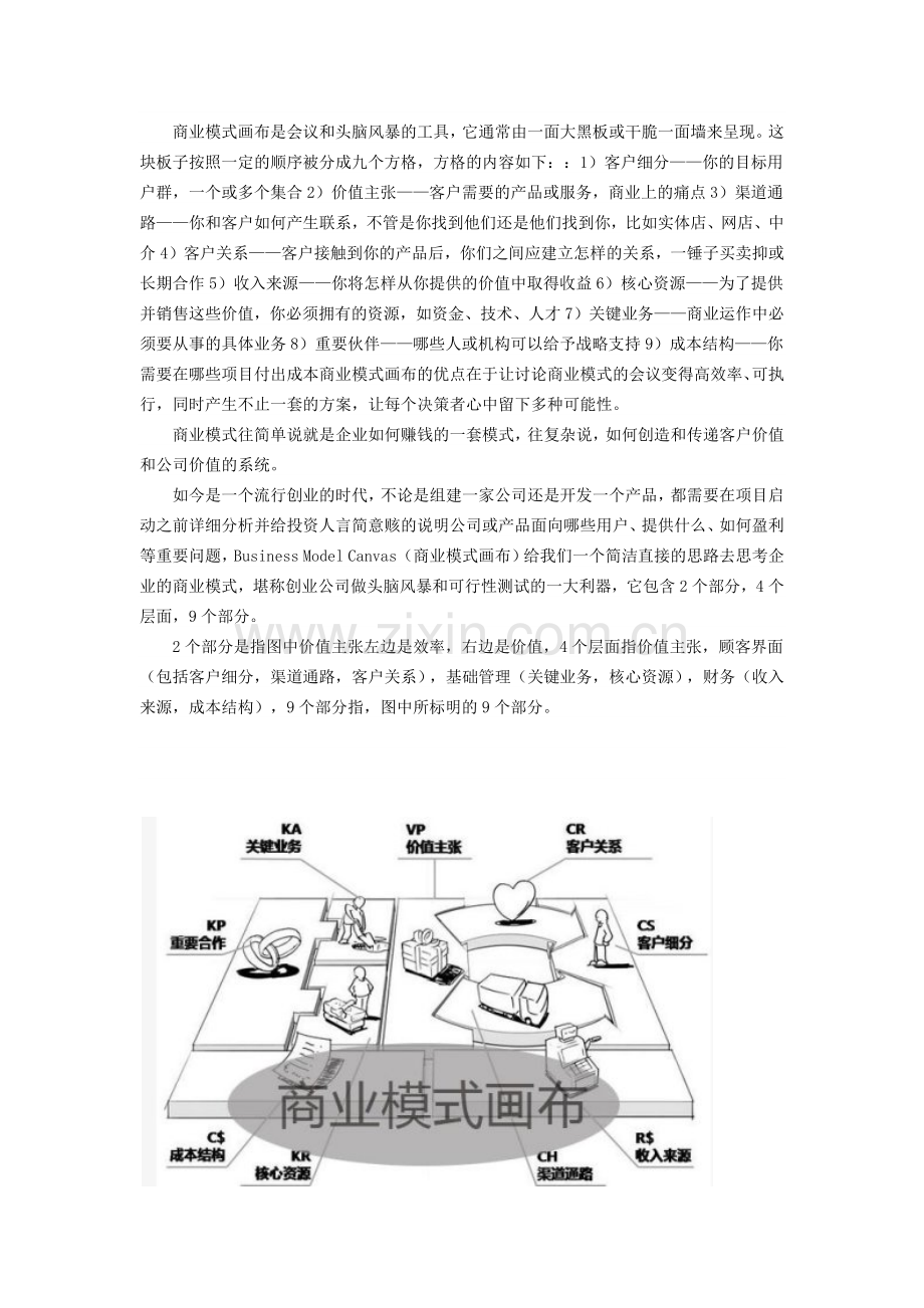 利用画布分析确定企业商业模式.docx_第1页