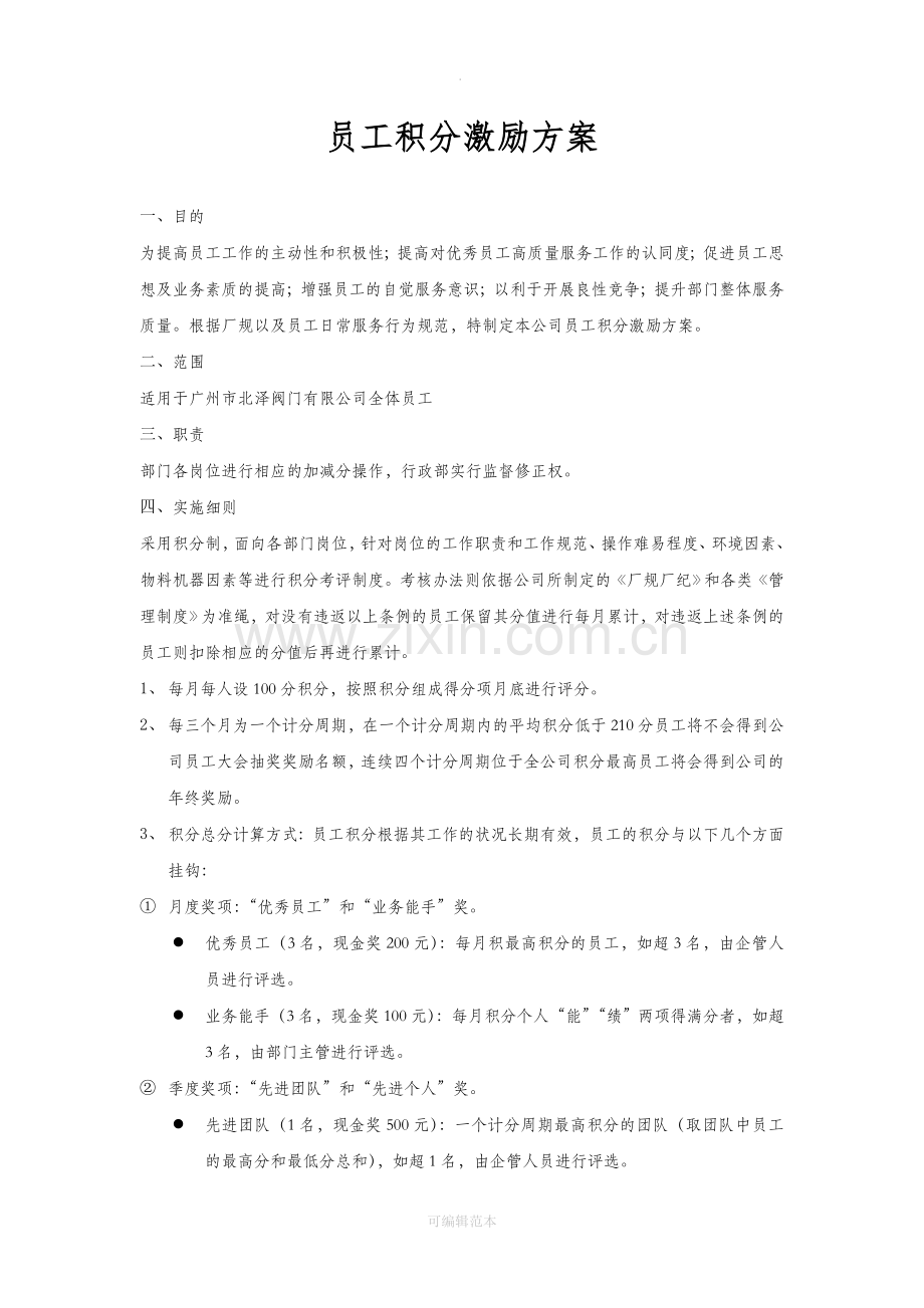 员工积分激励机制.doc_第1页