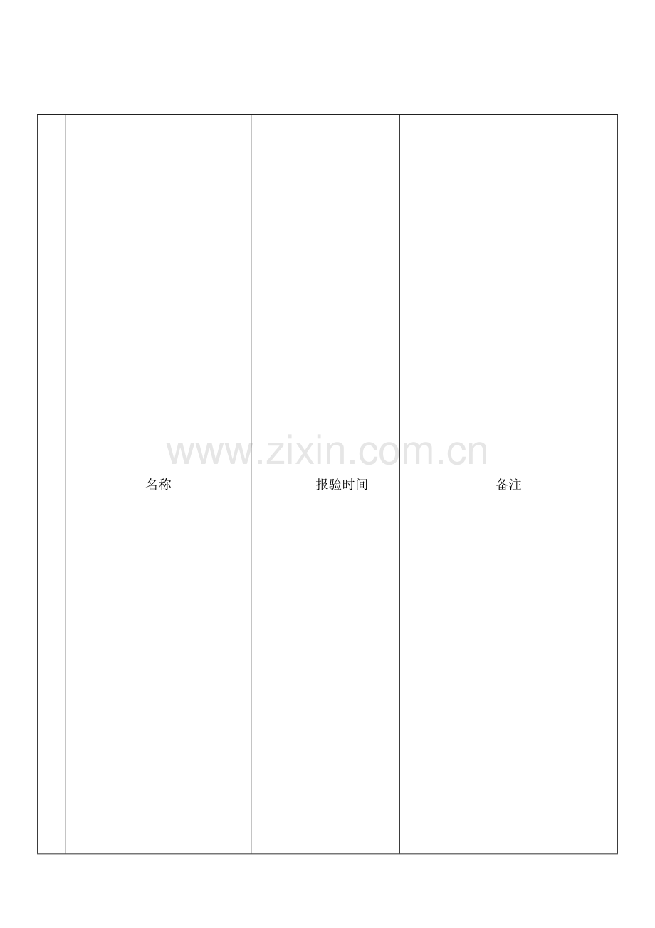 水电安装工程资料报验项目表.doc_第1页