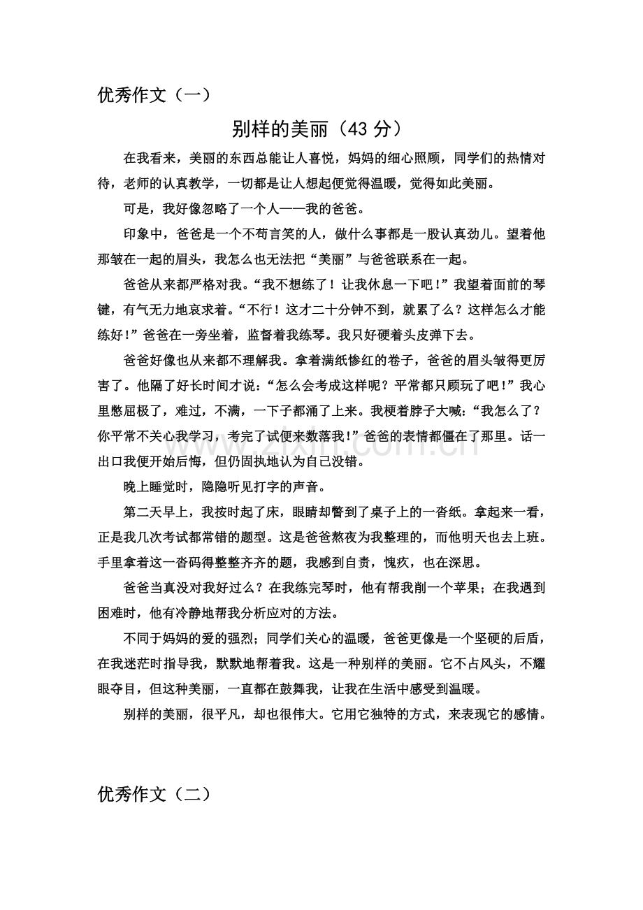 别样的美丽!优秀作文-8篇.doc_第1页