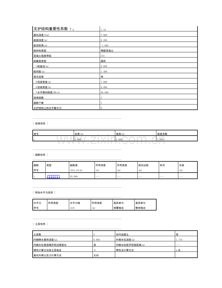 理正深基坑7.0基坑支护计算例题排桩内支撑.doc_第2页