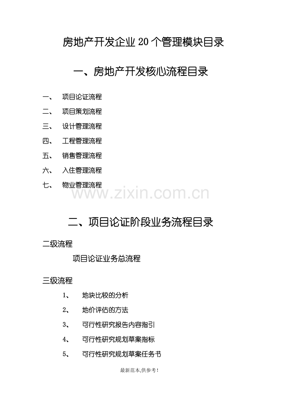 房地产开发企业20个管理模块.doc_第1页