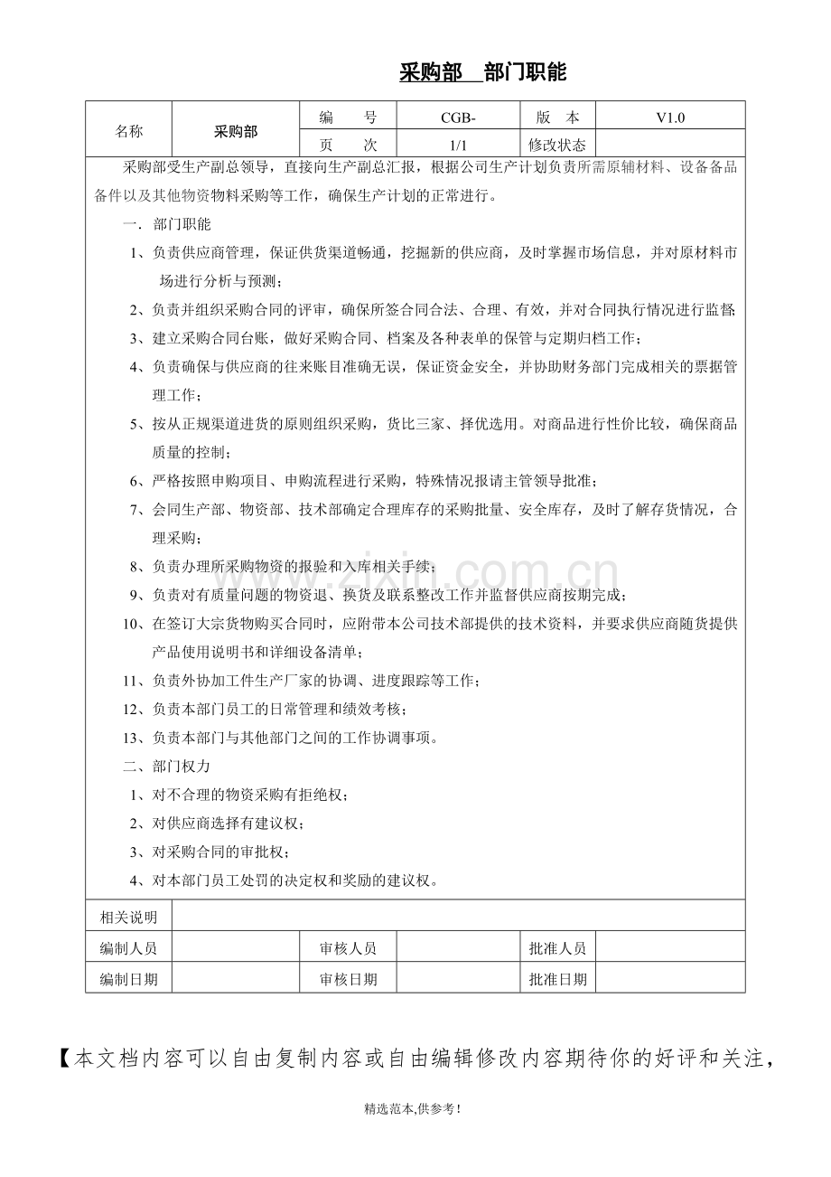 采购部部门职能.doc_第1页