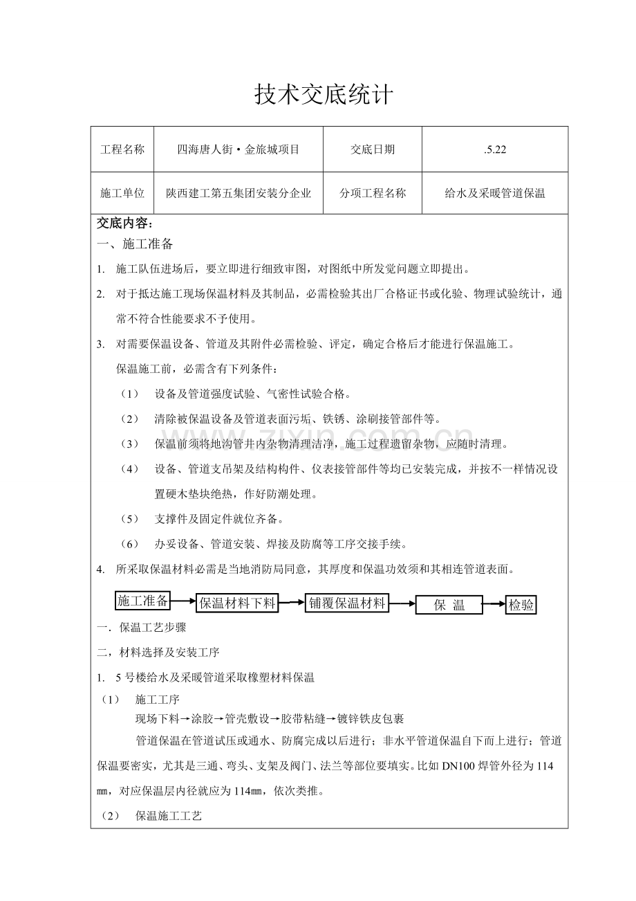 管道保温关键技术交底.doc_第1页