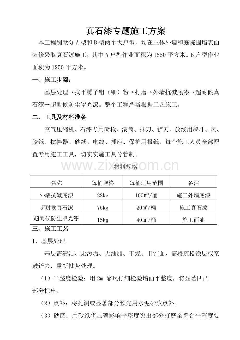 真石漆专项综合标准施工专业方案.docx_第1页