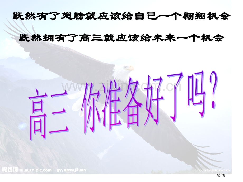 个飞翔的机会既然拥有了高三就应该给未来个机会市公开课一等奖百校联赛特等奖课件.pptx_第1页