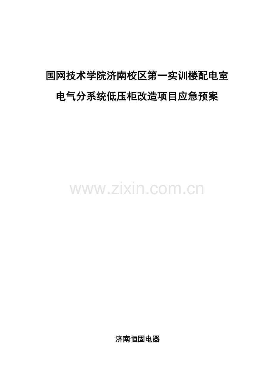 电力综合重点工程应急专题预案.doc_第1页