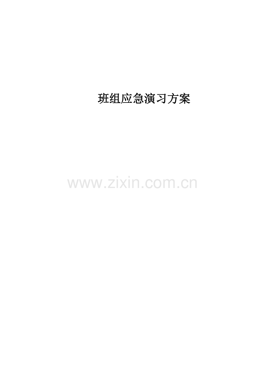 班组应急演练专项方案.doc_第1页