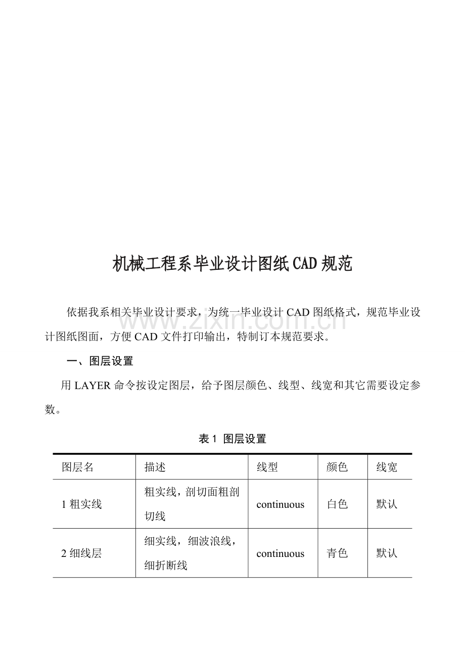 论机械工程系毕业设计图纸CAD规范样本.doc_第1页