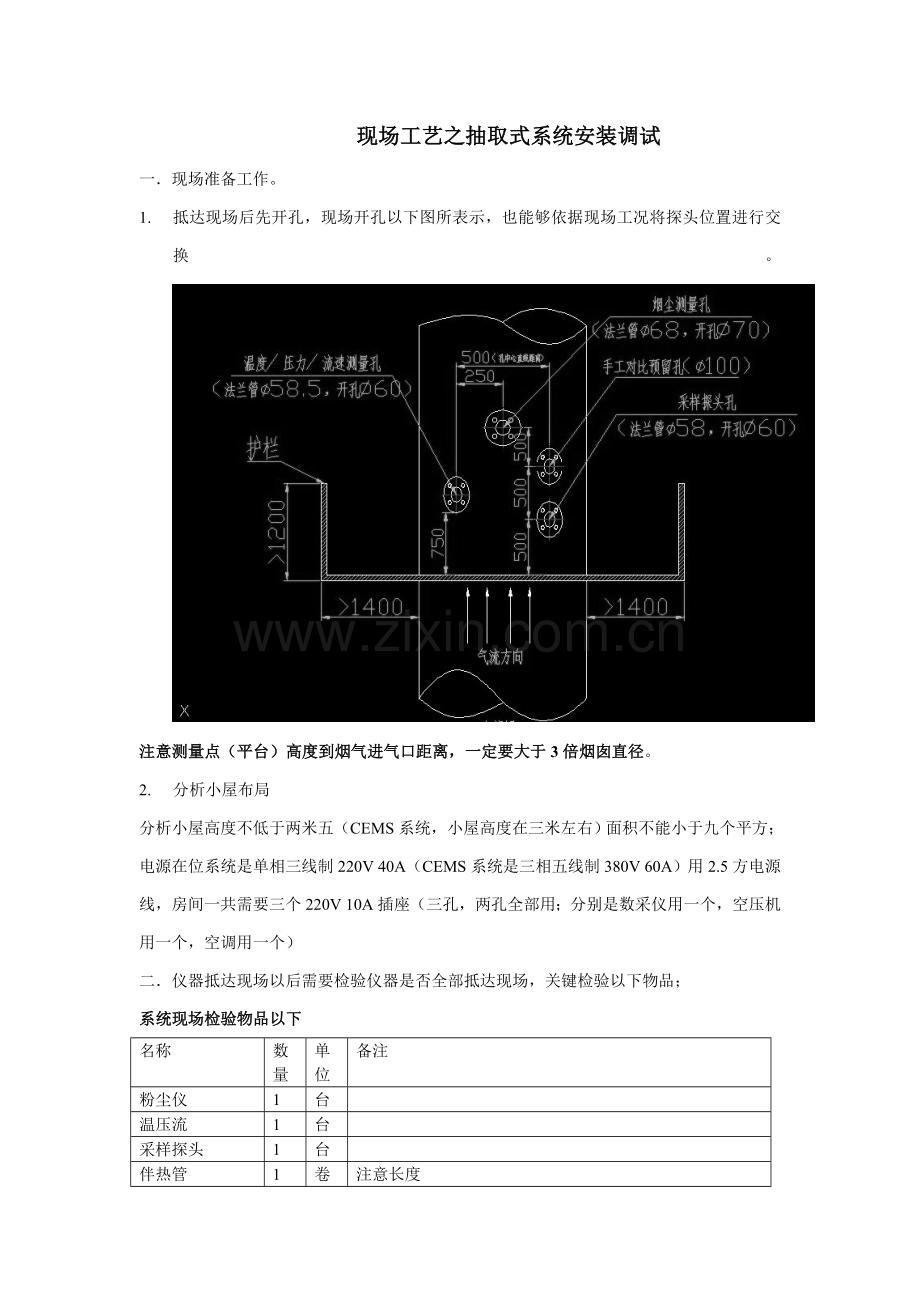现场工艺之抽取式安装调试模板.doc_第1页