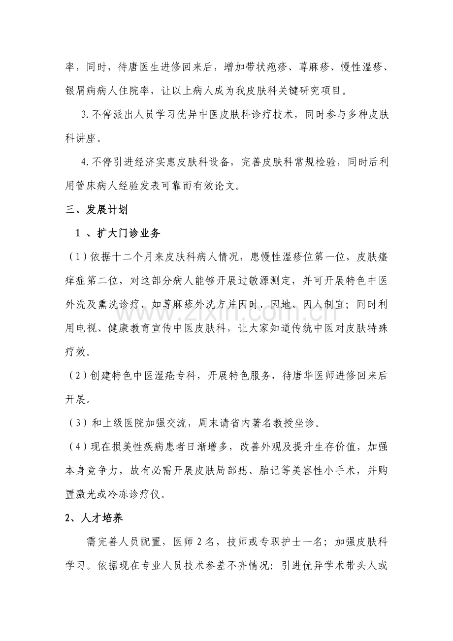 皮肤科发展规划方案.doc_第2页