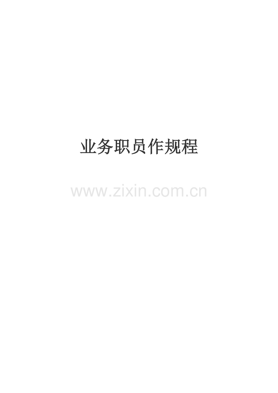销售行业业务员工作手册模板.doc_第1页