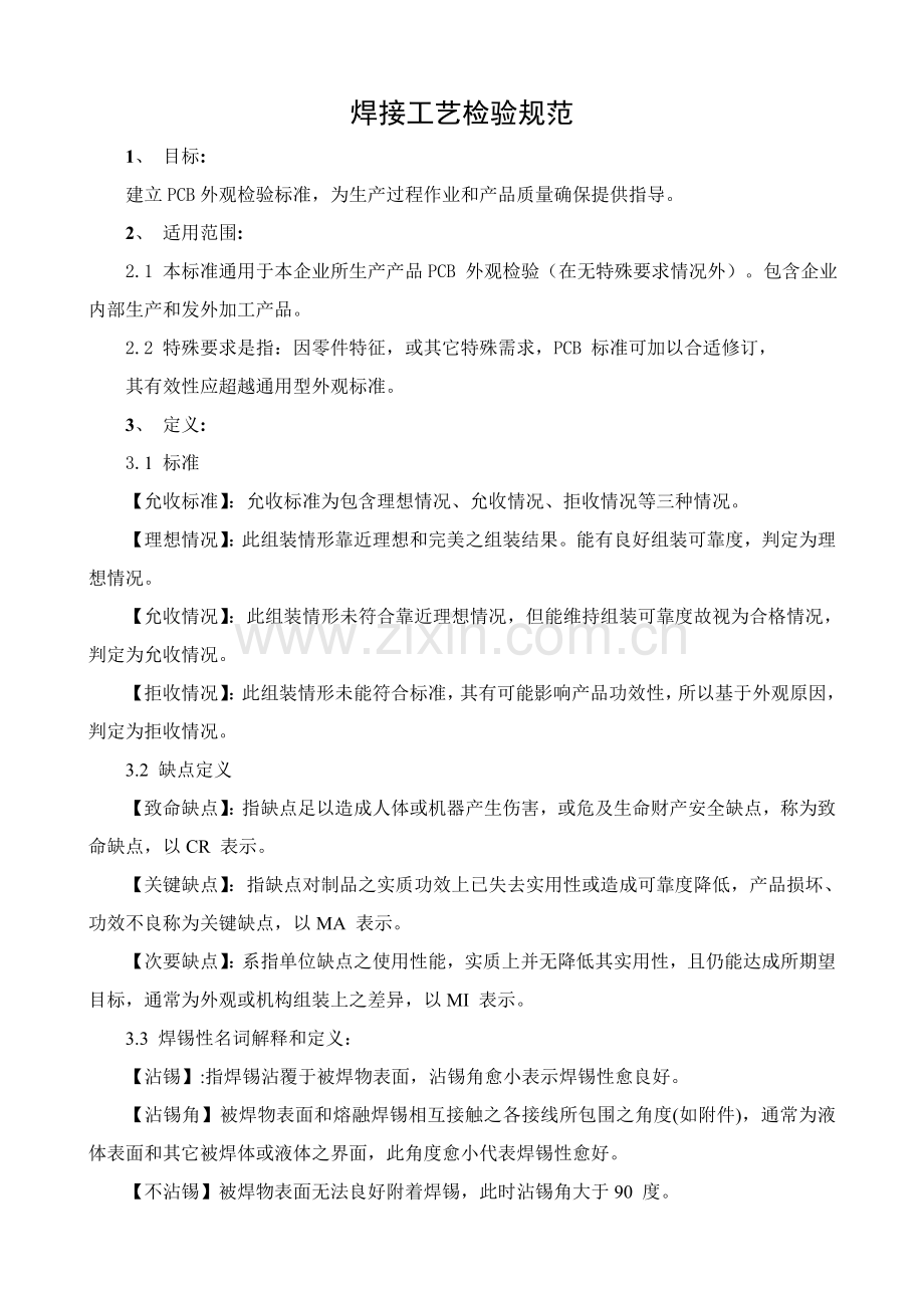 焊接工艺检查规范模板.doc_第1页