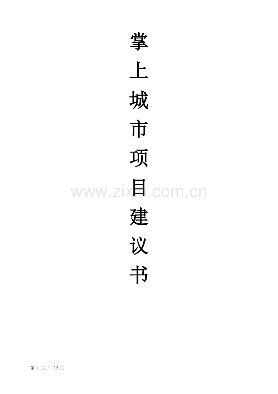 电信运营商掌上城市项目可行性研究报告.doc_第1页