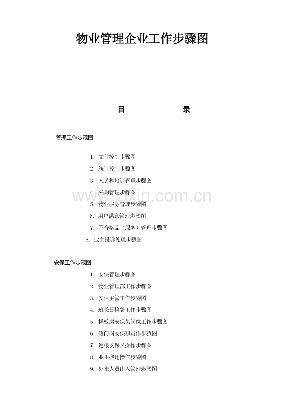 物业管理公司内部工作流程图模板.doc_第1页