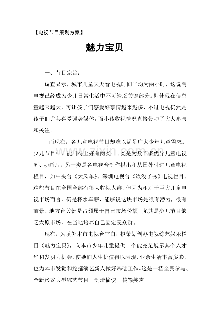 魅力宝贝节目专项策划专业方案.doc_第1页