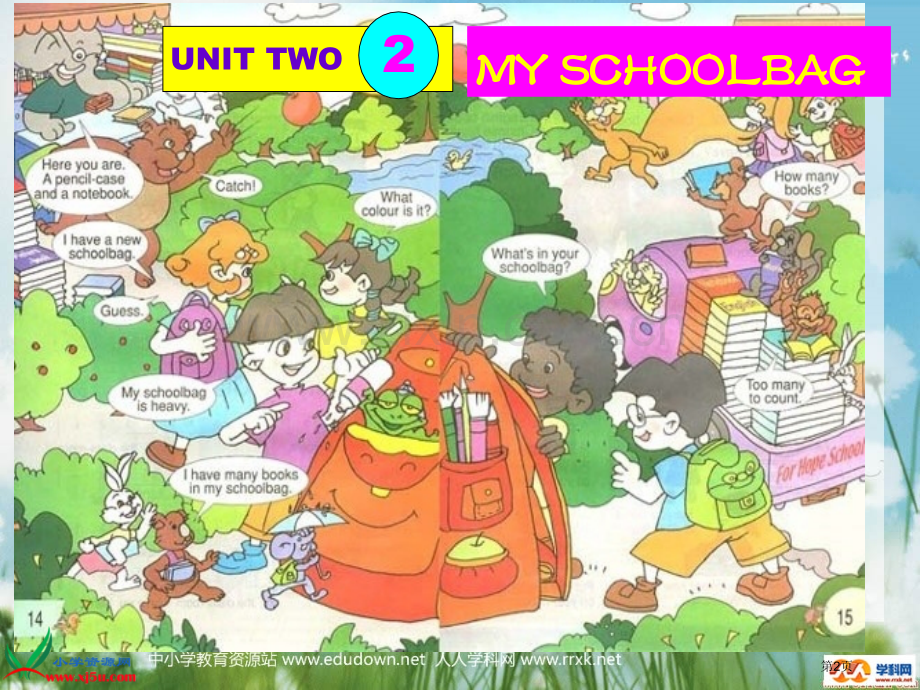 人教PEP版英语四上Unit2MySchoolbag3市公开课一等奖百校联赛特等奖课件.pptx_第2页