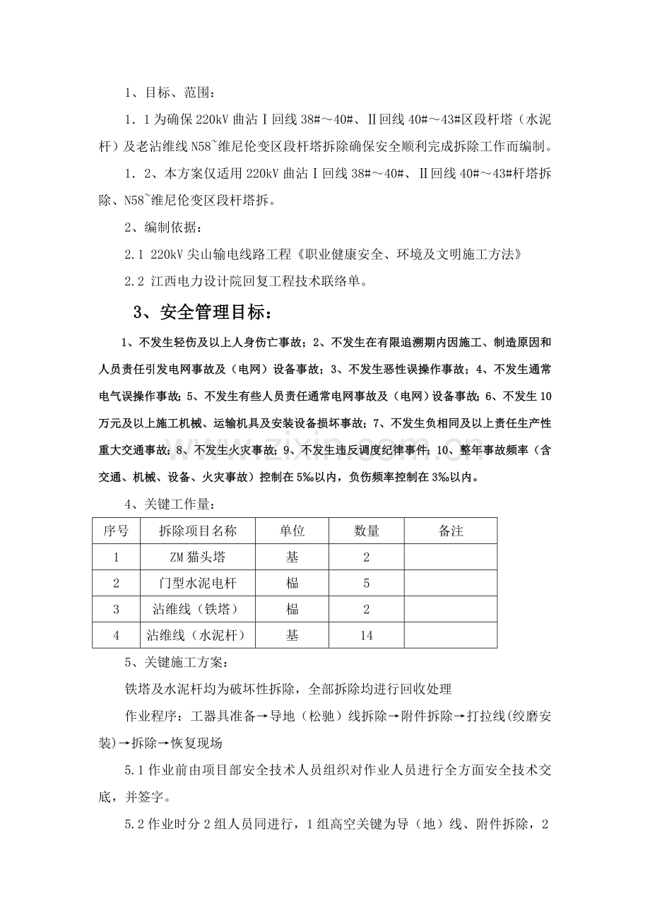 电力线路铁塔拆除综合标准施工专业方案.doc_第1页