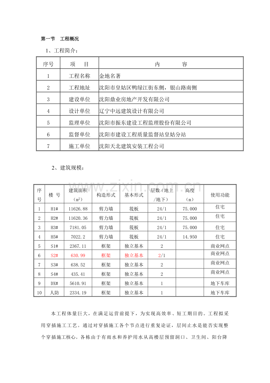 金地名著楼层止水专项方案.doc_第1页