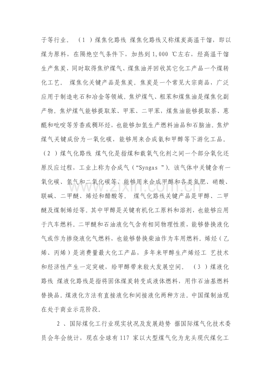 煤化工产业工艺路线与技术水平模板.doc_第2页