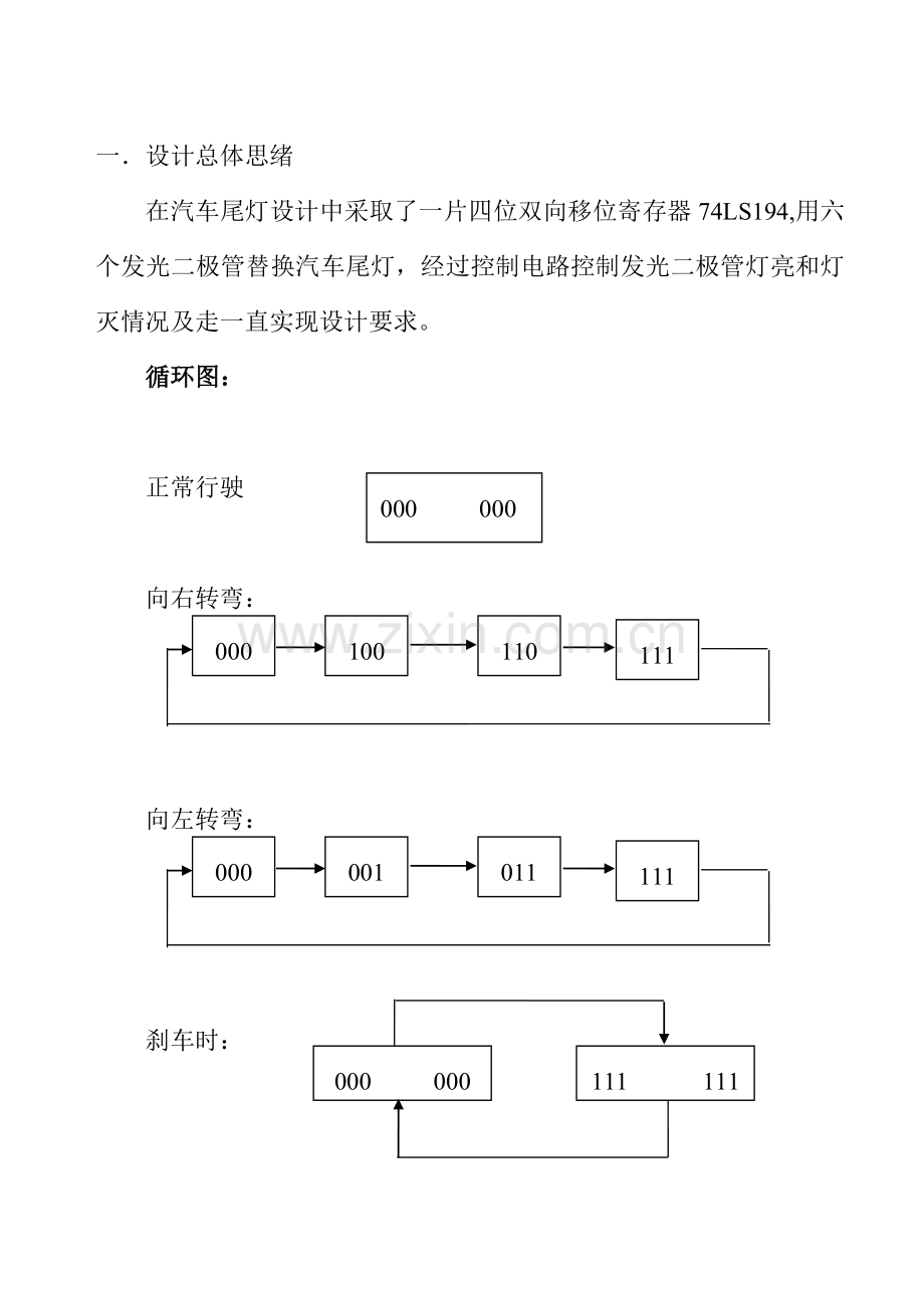 数电专业课程设计汽车尾灯.doc_第1页
