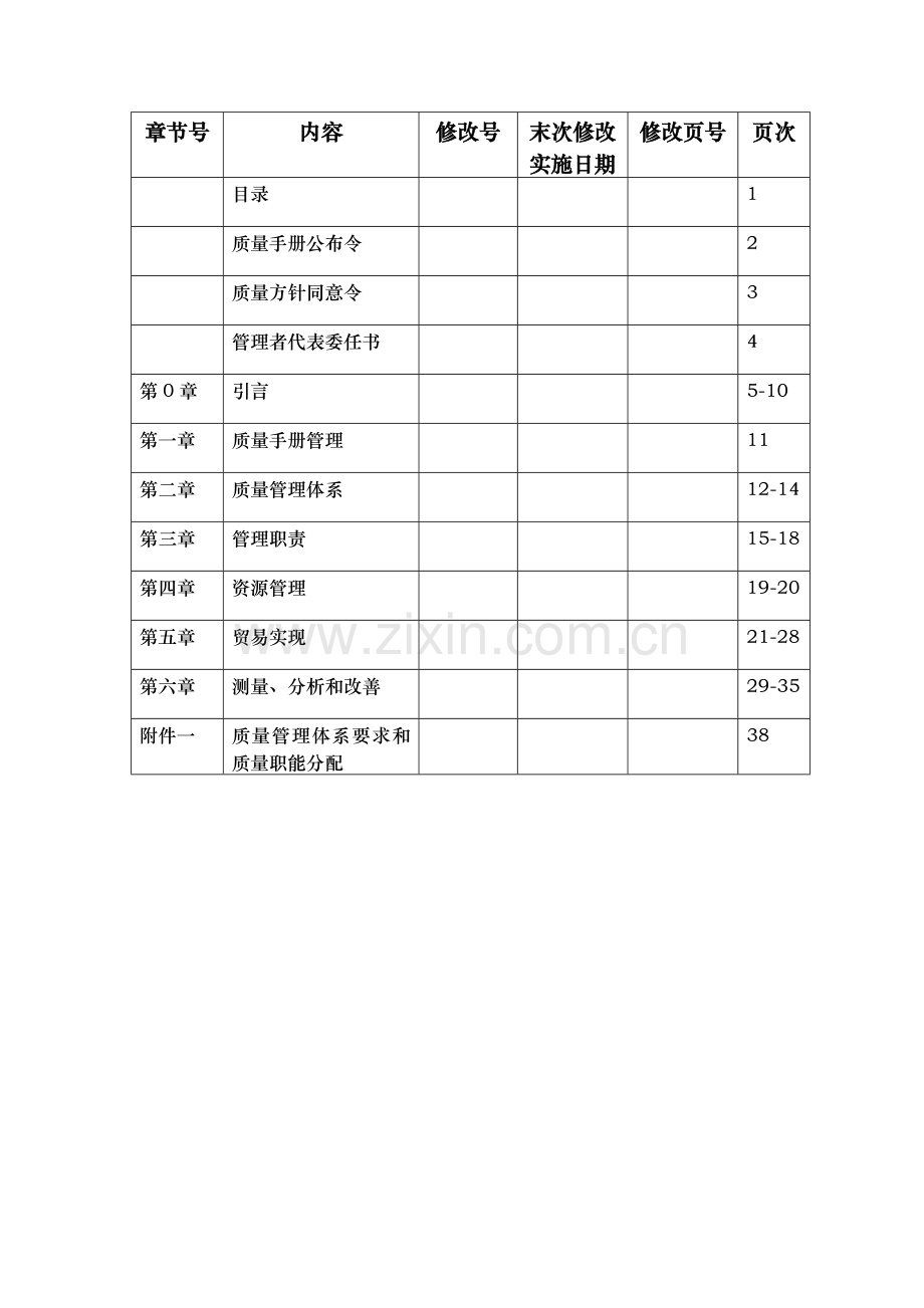 机电设备公司质量手册样本.doc_第2页