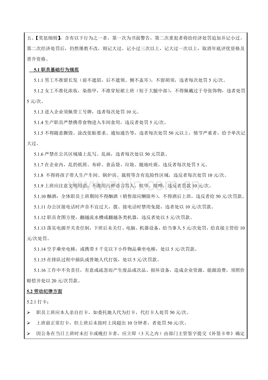 服装企业员工奖惩管理核心制度.doc_第2页