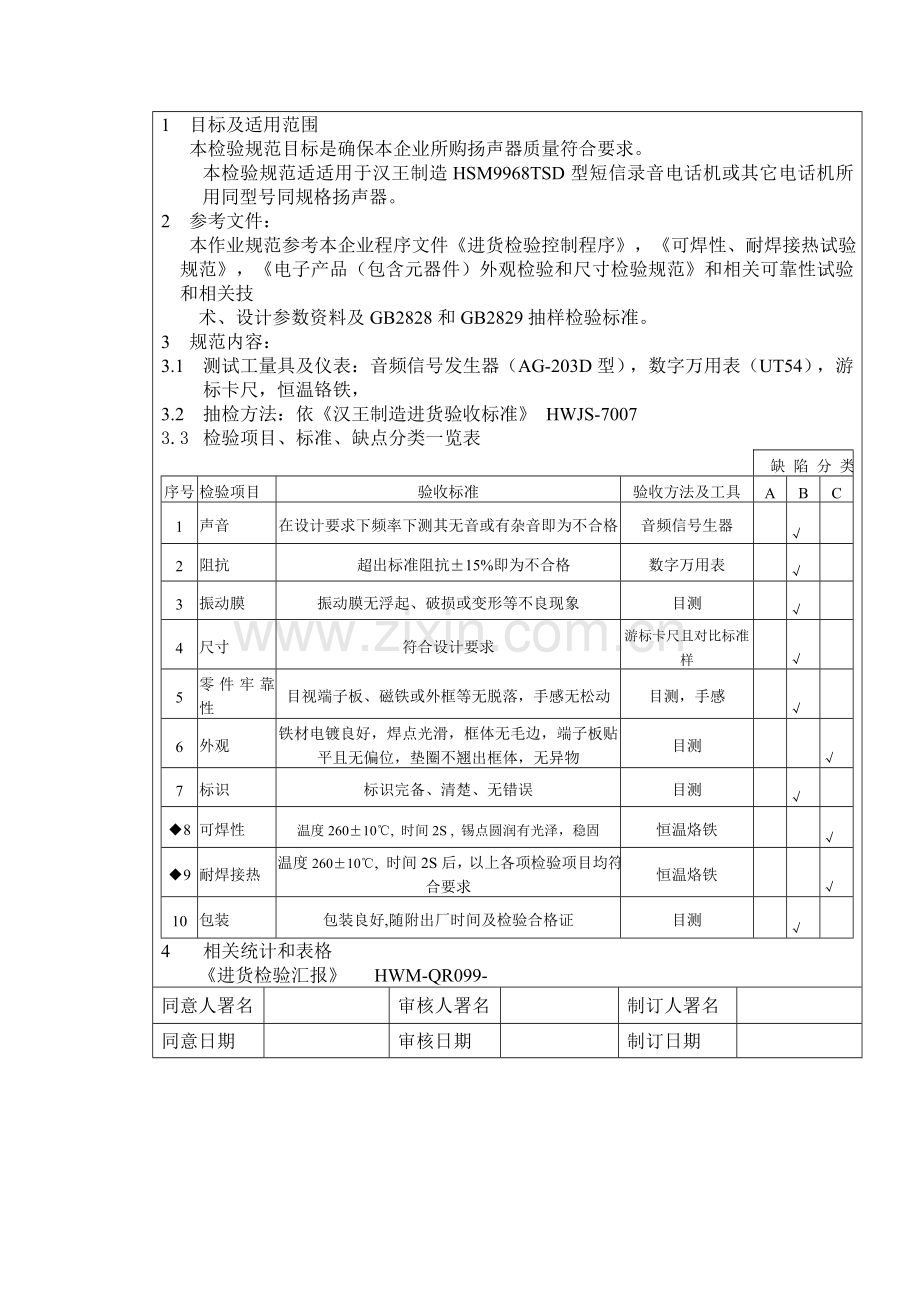 扬声器进货检验制度样本.doc_第2页