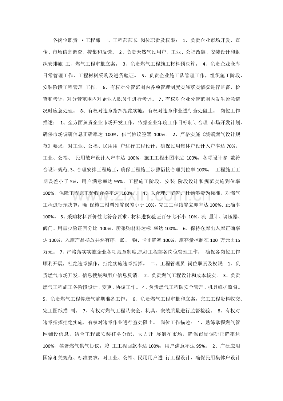燃气公司岗位基础职责权限描述.docx_第1页