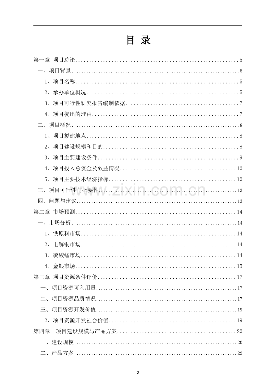 多金属分极提取项目可行性研究报告.doc_第2页