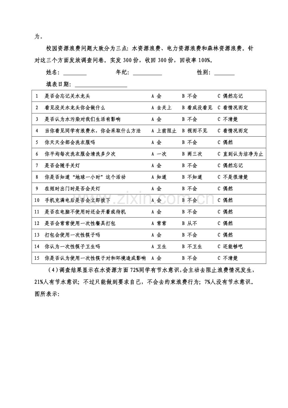 针对校园资源浪费的调查报告样本.doc_第2页