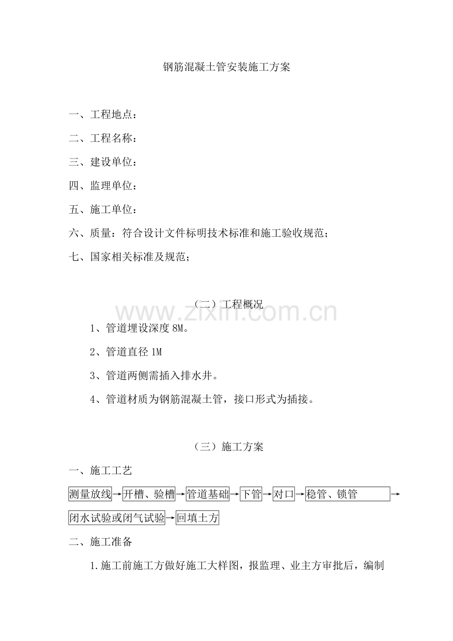 混凝土管道综合项目施工专项方案.doc_第1页