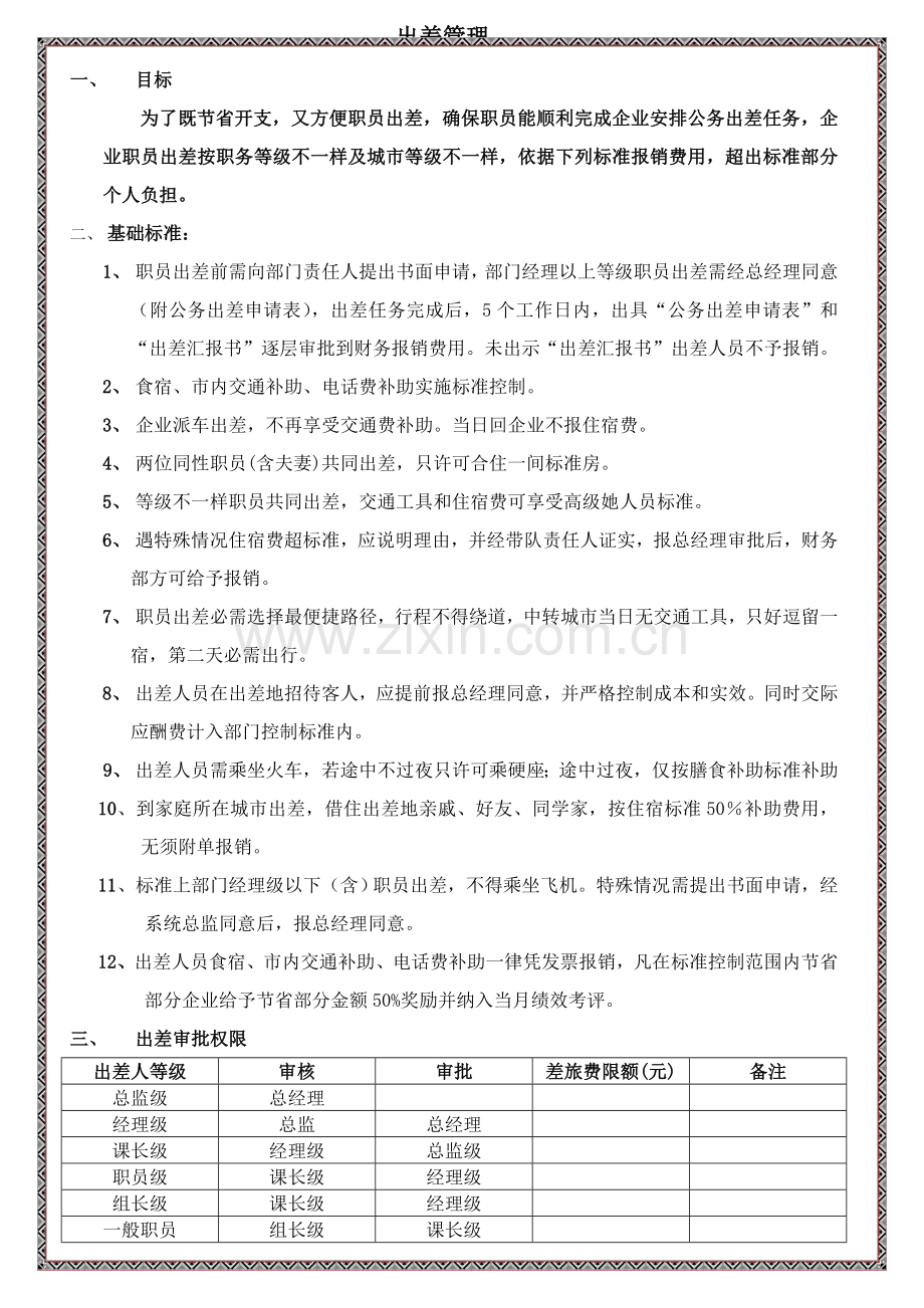服装公司出差管理制度样本.doc_第2页