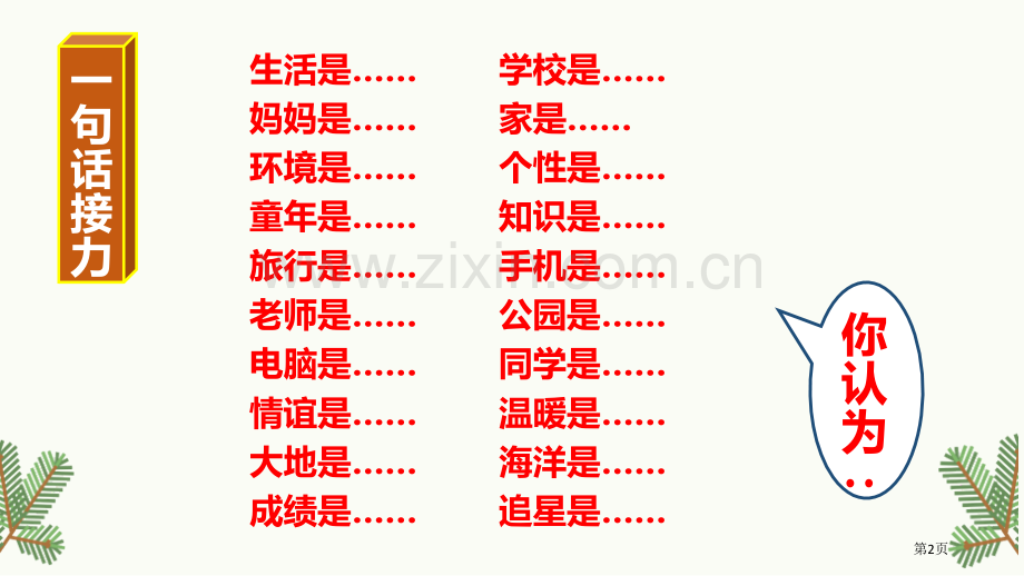 六年级下册语文课件-口语交际即兴发言省公开课一等奖新名师优质课比赛一等奖课件.pptx_第2页