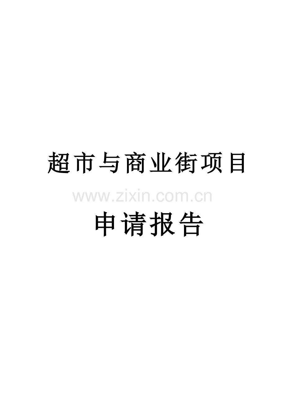 超市与商业街项目可行性研究报告.doc_第1页