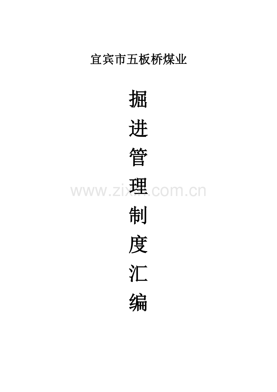 煤业有限公司掘进管理制度汇编样本.doc_第1页