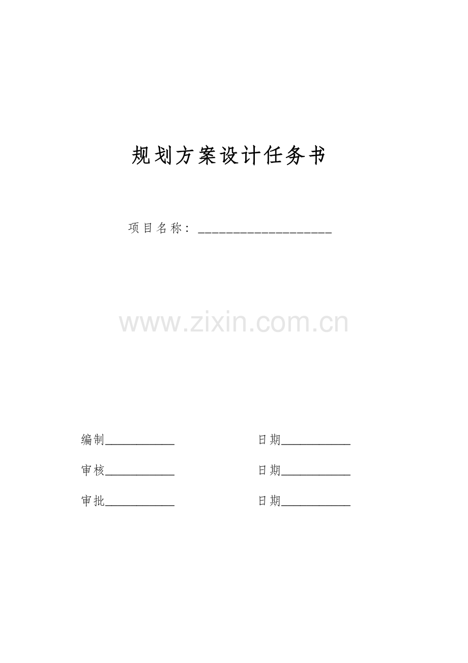 规划方案专项方案设计任务计划书模板.doc_第1页