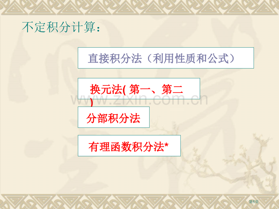不定积分省公共课一等奖全国赛课获奖课件.pptx_第1页