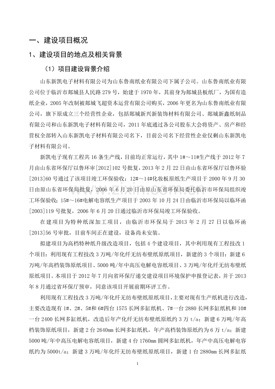 新凯电子材料有限公司高档特种纸升级改造项目申请建设环境评估报告书.doc_第2页
