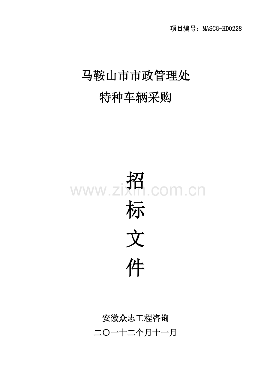 车辆采购招标文件模板.doc_第1页