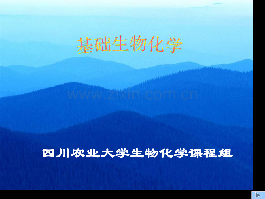 四川农业大学生物化学课程组市公开课一等奖百校联赛特等奖课件.pptx_第1页