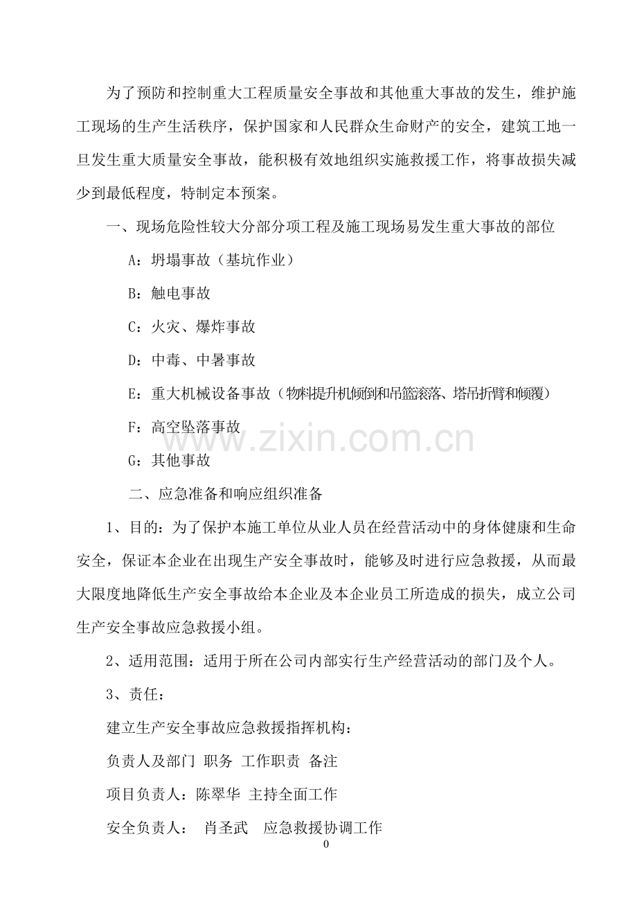 医院新建综合楼工地安全应急预案方案.doc_第2页