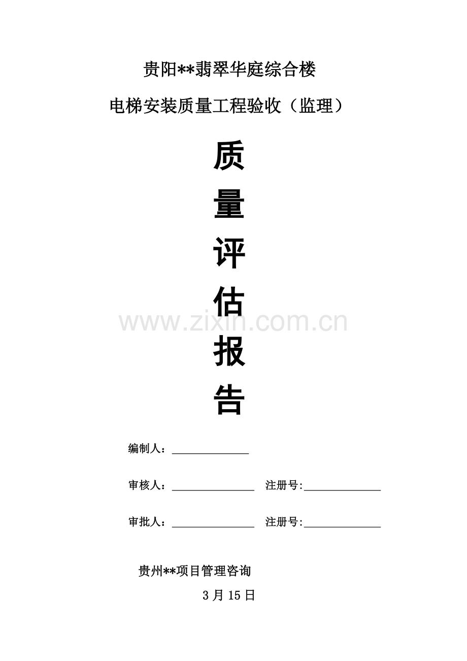 电梯综合重点工程质量评估综合报告.docx_第1页