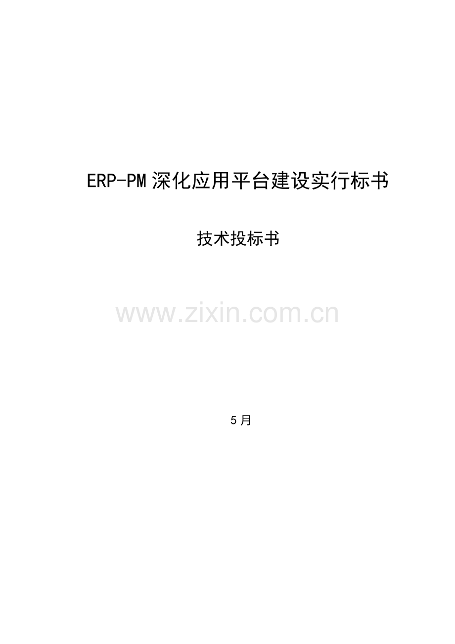 ERP-PM深化应用平台建设实施重点技术投优秀标书.docx_第1页