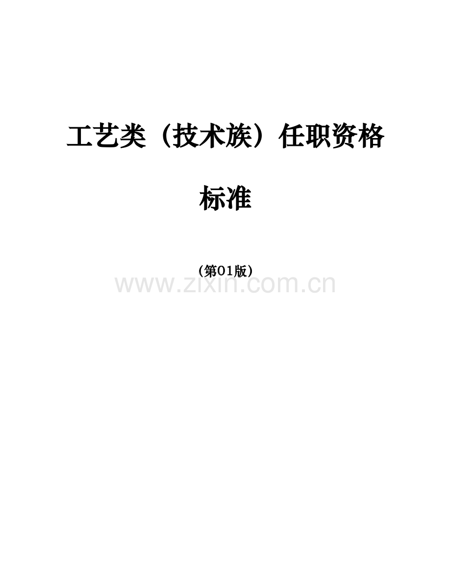 任职资格标准技术族工艺类模板.doc_第1页