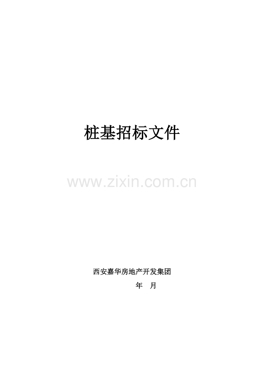 房地产开发集团公司桩基招标文件模板.doc_第1页
